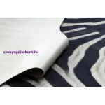 Kab. Szőnyeg mesterséges marhabőr, Zebra G5128-1 fehér fekete bőr 155x195 cm