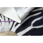 Kab. Szőnyeg mesterséges marhabőr, Zebra G5128-1 fehér fekete bőr 155x195 cm
