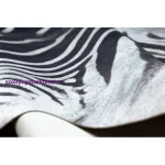 Kab. Szőnyeg mesterséges marhabőr, Zebra G5128-1 fehér fekete bőr 155x195 cm