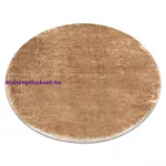 Kab. Modern LAPIN kör shaggy, mosószőnyeg, csúszásgátló elefántcsont / barna kör 100 cm