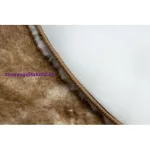 Kab. Modern LAPIN kör shaggy, mosószőnyeg, csúszásgátló elefántcsont / barna kör 100 cm