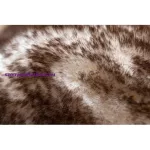 Kab. Modern LAPIN kör shaggy, mosószőnyeg, csúszásgátló elefántcsont / csokoládé kör 100 cm