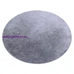 Kab. Modern, mosható szőnyeg LAPIN kör shaggy, csúszásgátló fekete / elefántcsont kör 160 cm