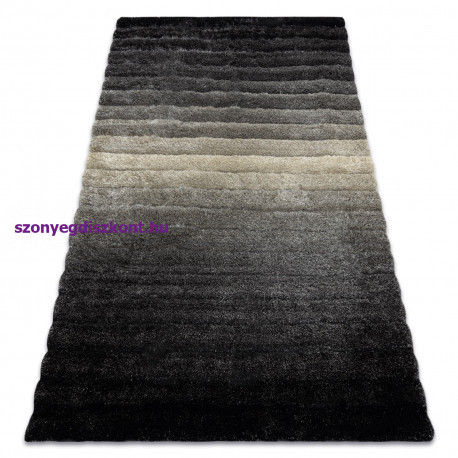 Modern FLIM 007-B6 shaggy szőnyeg, Csík - szürke 80x150 cm