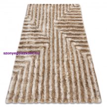   Modern FLIM 010-B1 shaggy szőnyeg, labirintus - bézs 80x150 cm