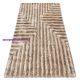 Modern FLIM 010-B1 shaggy szőnyeg, labirintus - bézs 80x150 cm