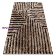   Modern FLIM 010-B7 shaggy szőnyeg, labirintus - barna 120x160 cm
