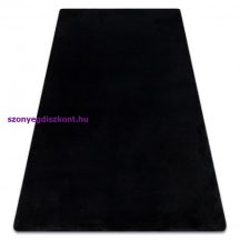   Modern, mosható szőnyeg POSH shaggy, plüss, vastag, csúszásgátló, fekete 50x80 cm