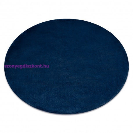 Modern, mosható szőnyeg POSH kör shaggy, plüss, vastag, csúszásgátló, sötétkék kör 80 cm