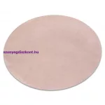 Kab. Modern, mosható szőnyeg POSH kör shaggy, plüss, vastag, csúszásgátló, pirosító rózsaszín kör 80 cm