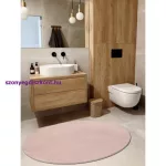 Kab. Modern, mosható szőnyeg POSH kör shaggy, plüss, vastag, csúszásgátló, pirosító rózsaszín kör 80 cm