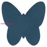 Kab. Modern mosható szőnyeg SHAPE 3150 Pillangó shaggy - kék plüss, csúszásgátló 80x80 cm