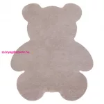 Kab. Modern mosható szőnyeg SHAPE 3146 Teddi maci shaggy - pirosító rózsaszín plüss, csúszásgátló 80x96 cm