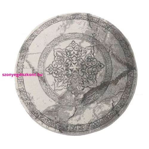 Szőnyeg Modern Dy. VISTA 04 szürke rozetta kör 80 cm