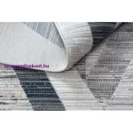 Kab. Modern REBEC szőnyeg rojt 51166B Geometriai - két szintű gyapjú sötétkék / krém 80x150 cm