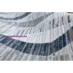 Kab. Modern REBEC szőnyeg rojt 51166B Geometriai - két szintű gyapjú sötétkék / krém 80x150 cm
