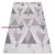 Kab. Fonott sizal szőnyeg SION Geometriai, háromszögek 3006 lapos szövött ecru / rózsaszín 140x190 cm