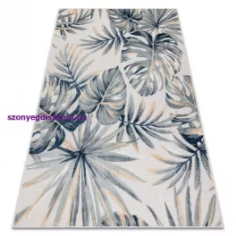   Kab. Szőnyeg BOTANIC 65265 Monstera levelek lapos szőtt - ekrü 137x190 cm