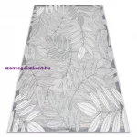 Kab. Szőnyeg BOTANIC 65241 Levelek lapos szőtt - szürke 157x220 cm