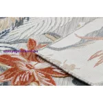 Kab. Szőnyeg BOTANIC 65262 Virágok, lapos szőtt - szürke 157x220 cm