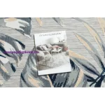 Kab. Szőnyeg BOTANIC 65265 Monstera levelek lapos szőtt - szürke 157x220 cm