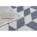 Kab. Fonott sizal szőnyeg SION Geometriai, háromszögek 22373 lapos szövött ecru / kék / rózsaszín 200x290 cm