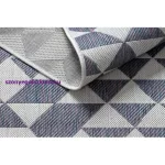 Kab. Fonott sizal szőnyeg SION Geometriai, háromszögek 22373 lapos szövött ecru / kék / rózsaszín 200x290 cm