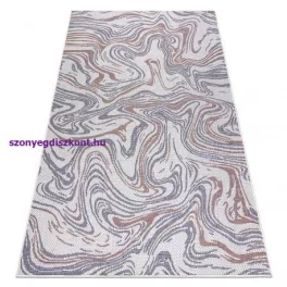   Kab. Fonott sizal szőnyeg SION Hullámok 2836 lapos szövött ecru / kék / rózsaszín 200x290 cm
