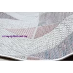 Kab. Fonott sizal szőnyeg SION Geometriai, háromszögek 3006 lapos szövött ecru / rózsaszín 200x290 cm