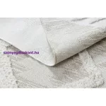 Kab. Fonott Sizal szőnyeg boho MOROC gyémánt 22312 rojt - szerkezeti bézs / krém, újrahasznosított szőnyeg 117x170 cm