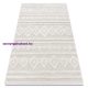 Fonott Sizal szőnyeg MOROC 22322 rombuszok, vonalak, boho rojt - szerkezeti bézs / krém 117x170 cm
