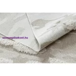 Kab. Fonott Sizal szőnyeg MOROC 22331 rombuszok boho rojt - szerkezeti bézs / krém 136x190 cm