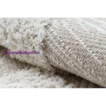 Kab. Fonott Sizal szőnyeg boho MOROC gyémánt 22312 rojt - szerkezeti bézs / krém, újrahasznosított szőnyeg 155x220 cm