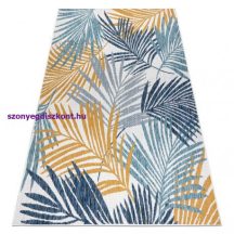   Fonott sizal szőnyeg COOPER pálmalevelek, tropikus 22258 ecru / sötétkék 180x270 cm