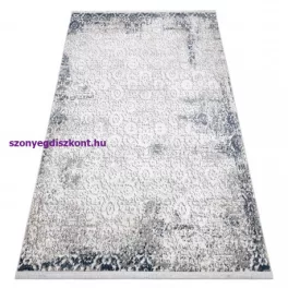  Kab. Modern REBEC szőnyeg rojt 51172A - két szintű gyapjú krém / sötétkék 280x370 cm