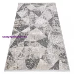 Kab. Modern REBEC szőnyeg rojt 51192A - két szintű gyapjú krém / szürke 280x370 cm