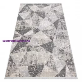   Kab. Modern REBEC szőnyeg rojt 51192A - két szintű gyapjú krém / szürke 280x370 cm