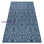 Kab. Fonott sizal szőnyeg SION Geometriai, gyémánt 21778 lapos szövött sötétkék / ecru 180x270 cm