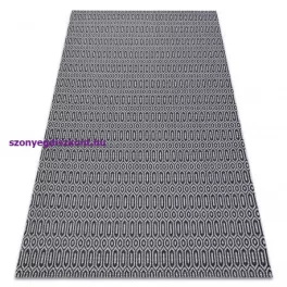   Kab. Fonott Sizal CASA Eco szőnyeg boho  Szemek 22075 fekete / szürke, újrahasznosított szőnyeg 114x170 cm