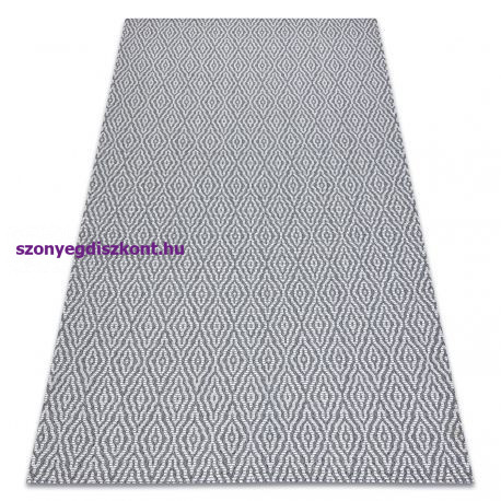 Fonott Sizal CASA Eco szőnyeg boho  gyémánt 22084 antracit / sárga, újrahasznosított szőnyeg 114x170 cm