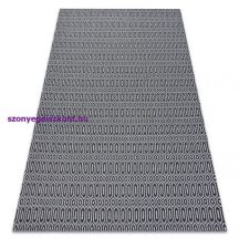   Fonott Sizal CASA Eco szőnyeg boho  Szemek 22075 fekete / szürke, újrahasznosított szőnyeg 133x190 cm