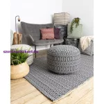 Kab. Fonott Sizal CASA Eco szőnyeg boho  Szemek 22075 fekete / szürke, újrahasznosított szőnyeg 133x190 cm