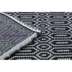 Kab. Fonott Sizal CASA Eco szőnyeg boho  Szemek 22075 fekete / szürke, újrahasznosított szőnyeg 133x190 cm