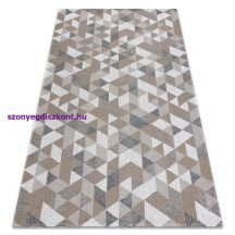  Fonott Sizal CASA Eco szőnyeg boho  háromszögek 2816 sárga / taupe, újrahasznosított szőnyeg 133x190 cm