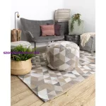 Kab. Fonott Sizal CASA Eco szőnyeg boho  háromszögek 2816 sárga / taupe, újrahasznosított szőnyeg 133x190 cm