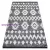 Kab. Fonott Sizal EKO szőnyeg boho MOROC Etno Cikcakk 22319 rojt - két szintű gyapjú szürke / krém, újrahasznosított szőnyeg 117x170 cm