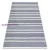Kab. Fonott Sizal szőnyeg boho MOROC Vonalak 22328 rojt - két szintű gyapjú krém / sötétkék, újrahasznosított szőnyeg 136x190 cm