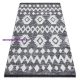 Fonott Sizal EKO szőnyeg boho MOROC Etno Cikcakk 22319 rojt - két szintű gyapjú szürke / krém, újrahasznosított szőnyeg 194x290 cm