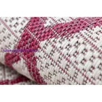 Kab. Fonott sizal szőnyeg SION 22129 lapos szövött ecru / fukszia 80x150 cm