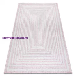   Kab. Fonott sizal szőnyeg SION labirintus 22376 lapos szövött rózsaszín / ecru 160x220 cm